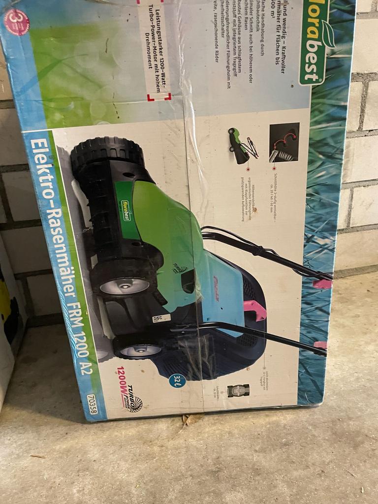 Florabest Elektrische Grasmaaier FRM 1200 A2 - 1200W, Cirkelmaaier, Elektrische grasmaaier, Ophalen of Verzenden, Zo goed als nieuw
