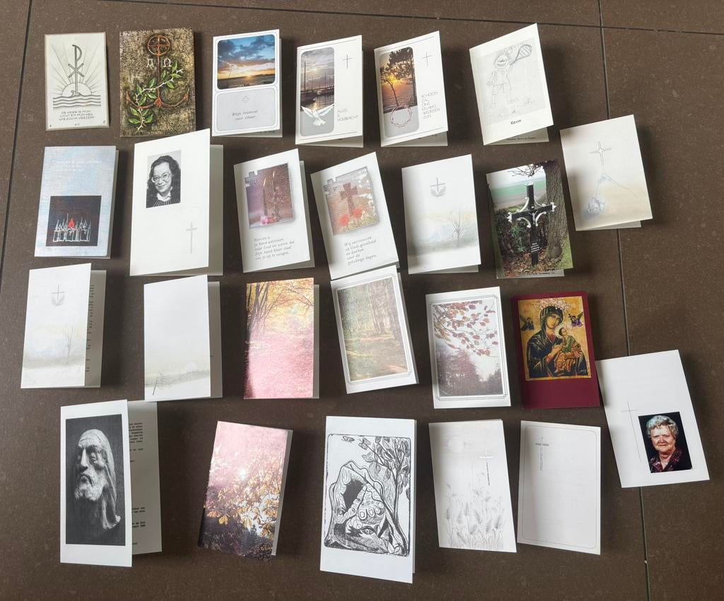 Oude bidprentjes dodenprentjes jaren 1966 t/m 1999, Ophalen of Verzenden