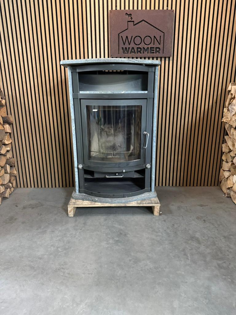 24077 Speksteenkachel Kago Munchen 7kw, Ophalen, Gebruikt, Houtkachel, Vrijstaand