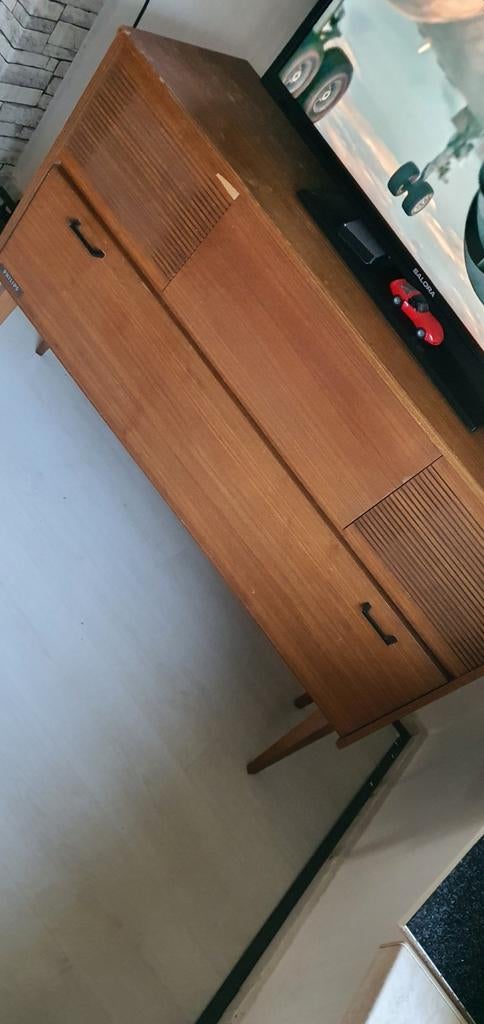 Vintage Philips radio platenspeler meubel, Ophalen, Gebruikt, Radio