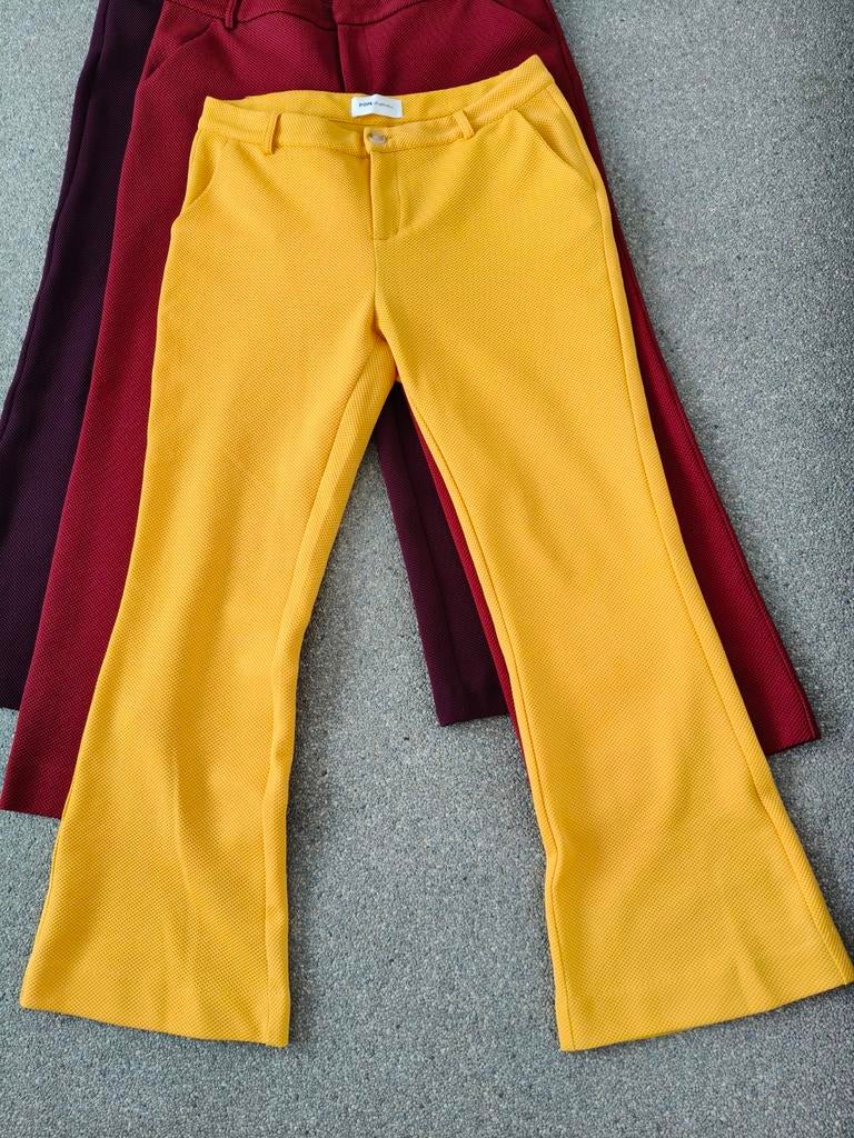 Pom Amsterdam Broeken - Piqué & Wafelstof - Maat 44, Verzenden, Geel, Maat 42/44 (L), Lang