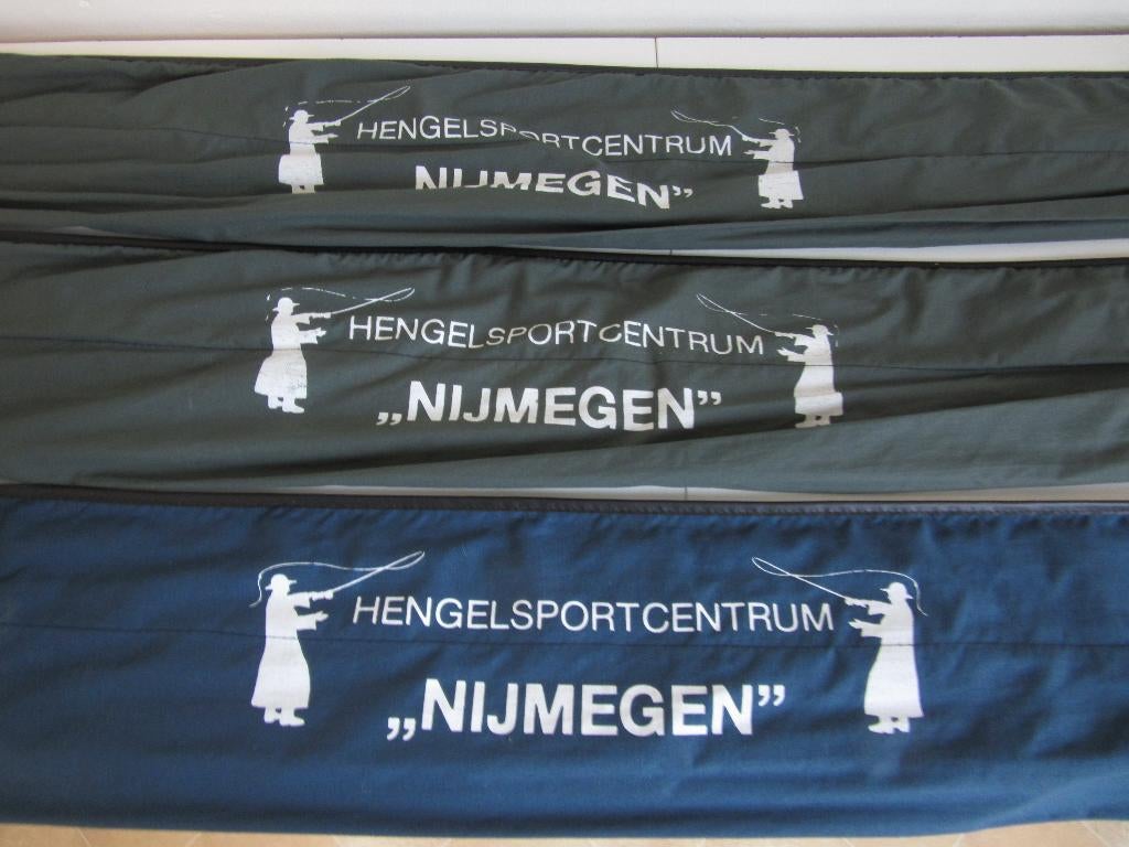 hengelsportcentrum nijmegen hengelhoezen + molentasjes, Ophalen of Verzenden, Zo goed als nieuw, Overige typen