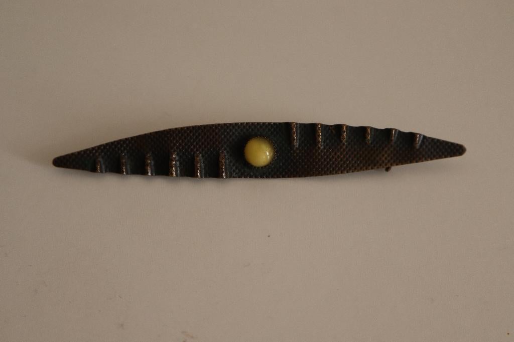 Antieke Amsterdamse School Art Deco broche c 1925, Ophalen of Verzenden, Dames