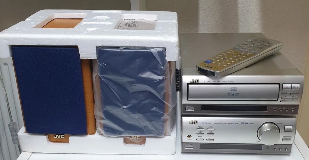 Jvc set receiver rx-ex70r + cd speler xl-ex70 + nw speakers, Ophalen of Verzenden
