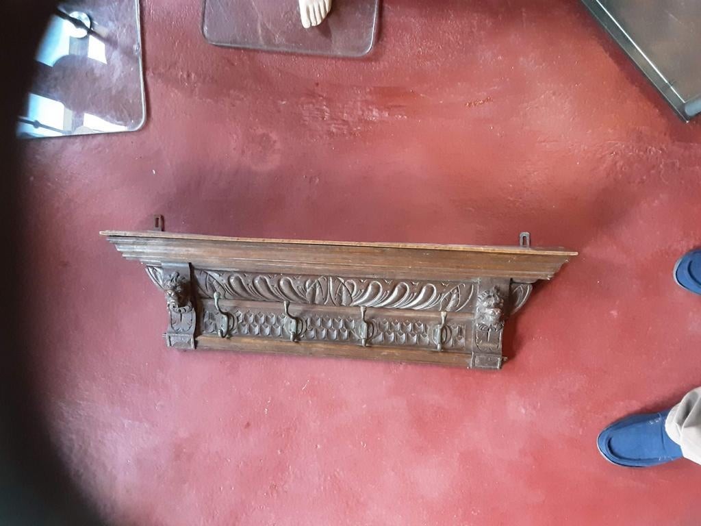 Antieke eiken kapstok, Huis en Inrichting, Ophalen, Gebruikt