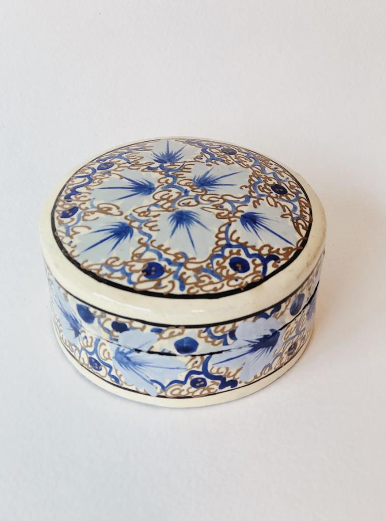 HANDGESCHILDERD OPBERGDOOSJE | WIT (NIEUW), Ophalen of Verzenden