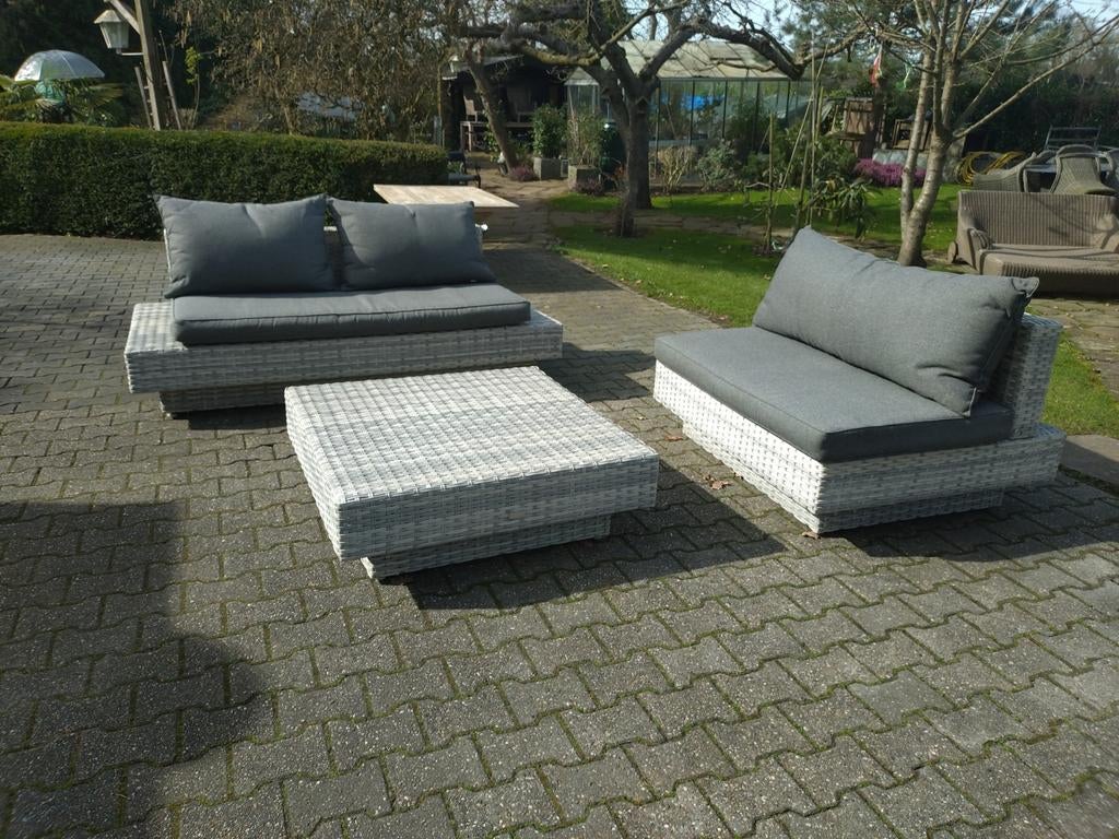 Mooie moderne lounge set . Ibiza lounge., Ophalen, Gebruikt, Wicker, Bank