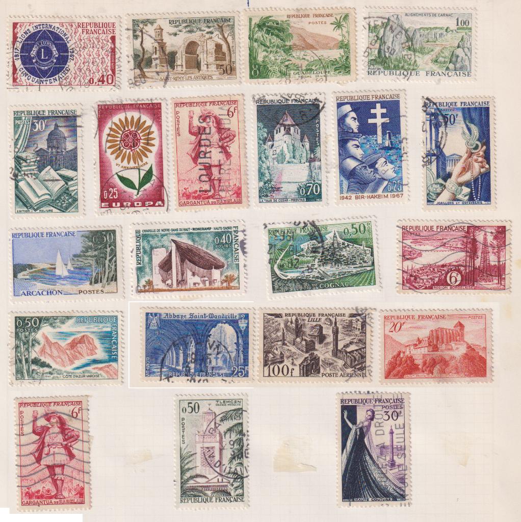 Frankrijk Diverse zegels 1, Verzenden, Gestempeld, Overige thema's