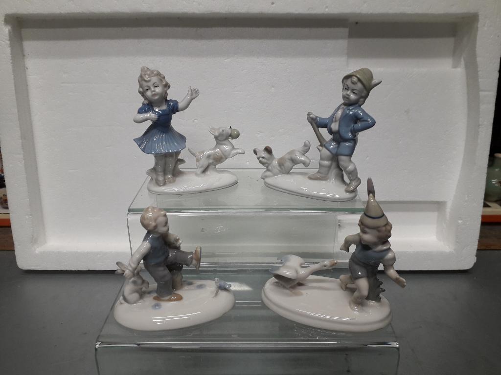 4 OUDE ILMENAU PORSELEINEN BEELDJES in PERFECTE STAAT, Antiek en Kunst, Antiek | Porselein, Ophalen of Verzenden