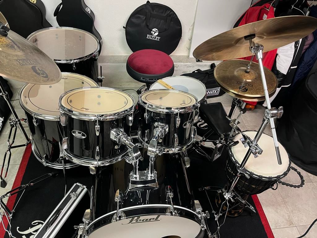 Pearl Roadshow drumstel - ZGAN - Zwart - Incl. voetpedaal, Ophalen, Zo goed als nieuw, Pearl