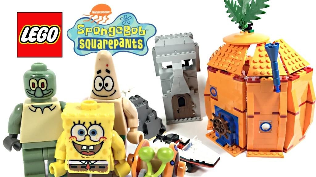 Lego Spongebob Squarepants Squidward Patrick House Set 3837, Ophalen of Verzenden, Zo goed als nieuw, Complete set, Lego