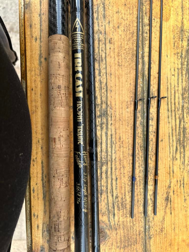 Tri-cast Heavy Feeder hengel 366 & 411 cm, Ophalen of Verzenden, Zo goed als nieuw, Werphengel