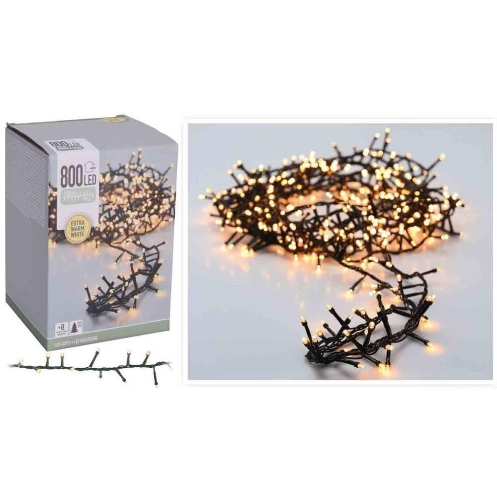 Kerstverlichting micro cluster 800 LED 16 mtr. warm wit-ip44, Ophalen, Nieuw