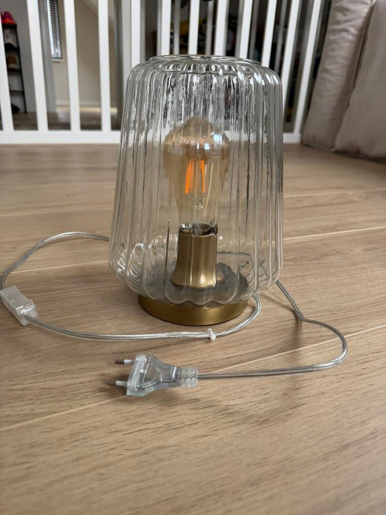 Tafellamp goud, Huis en Inrichting, Lampen | Tafellampen, Ophalen of Verzenden, Zo goed als nieuw, Minder dan 50 cm