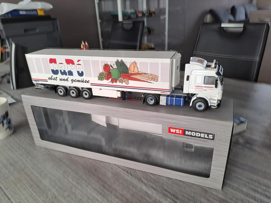 WSI Scania 143 Topline met koeler, Hobby en Vrije tijd, Modelauto's | 1:50, Ophalen of Verzenden, Nieuw, Bus of Vrachtwagen, Wsi