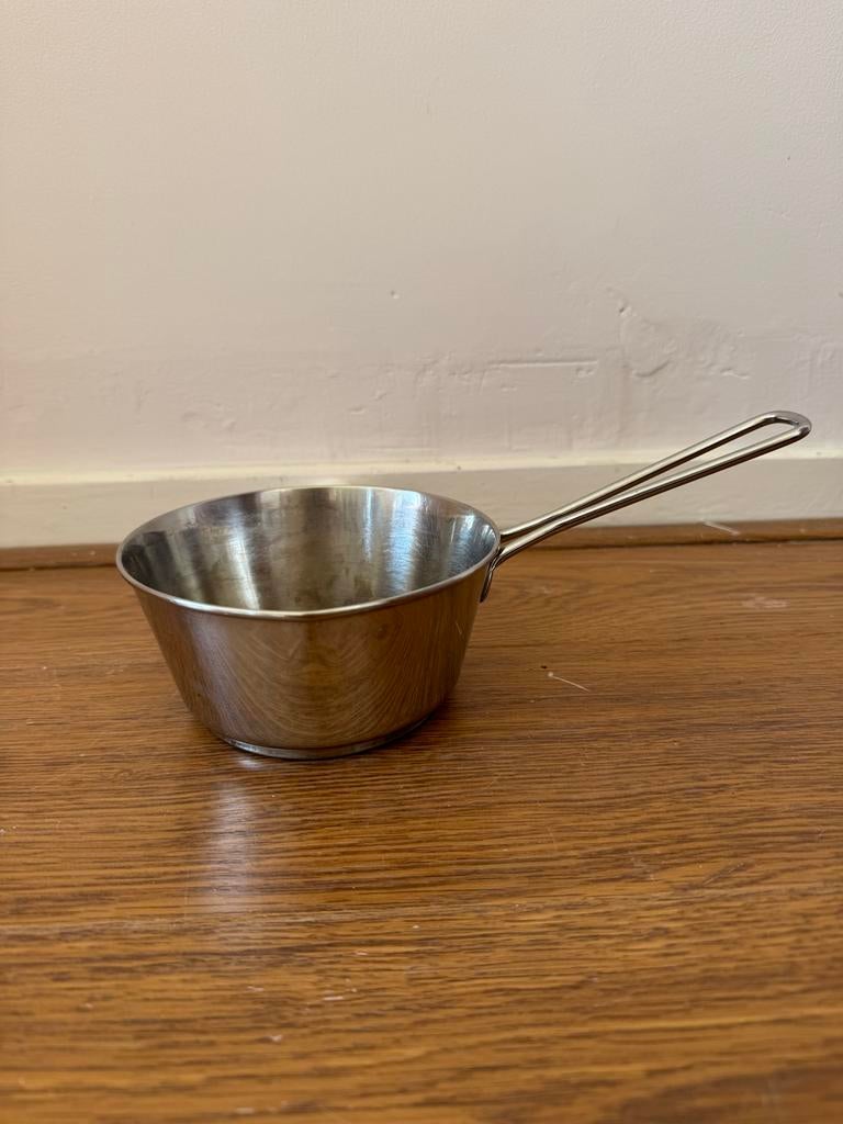 Pintinox steelpan inox 18/10, Ophalen of Verzenden, Gebruikt, Rvs, Kookpan of Snelkookpan