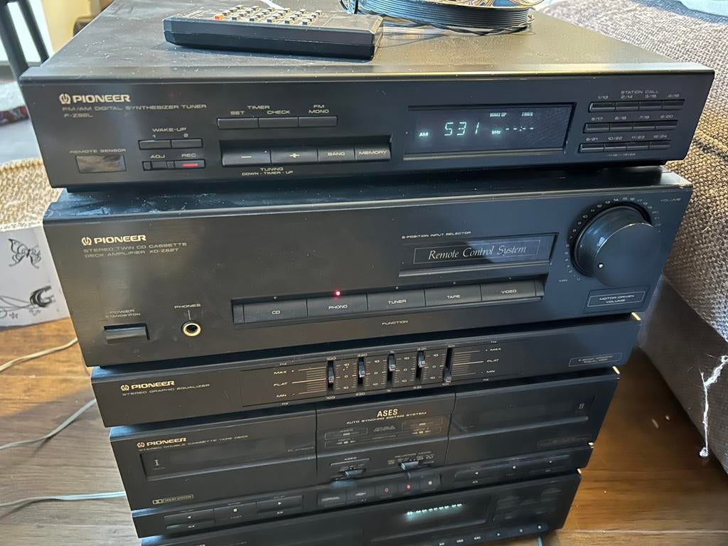 Pioneer stereotoren set audio vintage retro, Audio, Tv en Foto, Stereo-sets, Ophalen, Cassettedeck, Pioneer