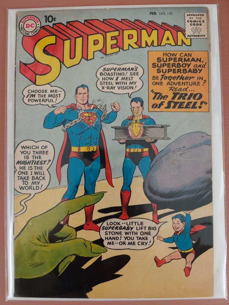 Superman #135 (1960), Boeken, Strips | Comics, Zo goed als nieuw, Eén comic, Amerika, Ophalen of Verzenden
