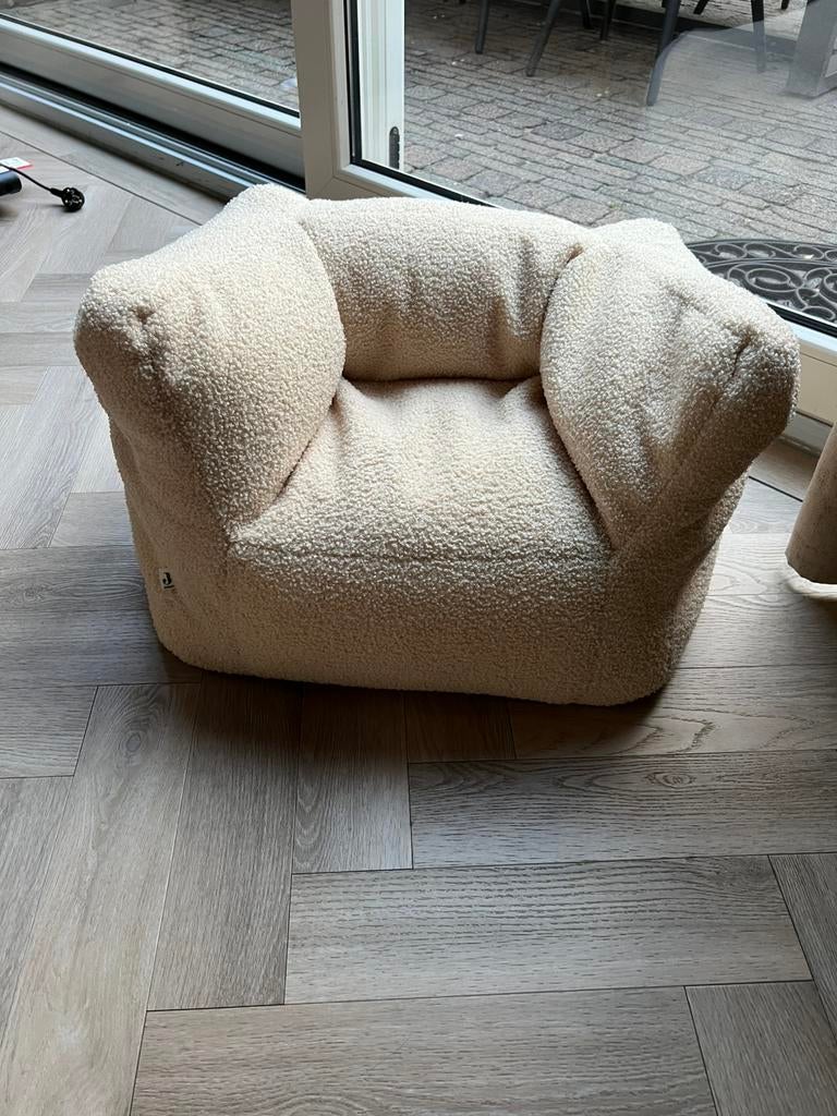 Stoel Jollein zitzak beige/wit, Ophalen of Verzenden, Zo goed als nieuw, 75 tot 100 cm, 50 tot 75 cm
