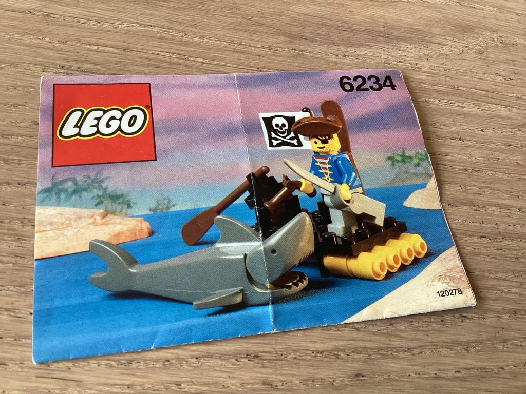 Lego Pirates 6234 - Vlot met piraat en haai, Kinderen en Baby's, Speelgoed | Duplo en Lego, Gebruikt, Lego, Complete set, Ophalen of Verzenden