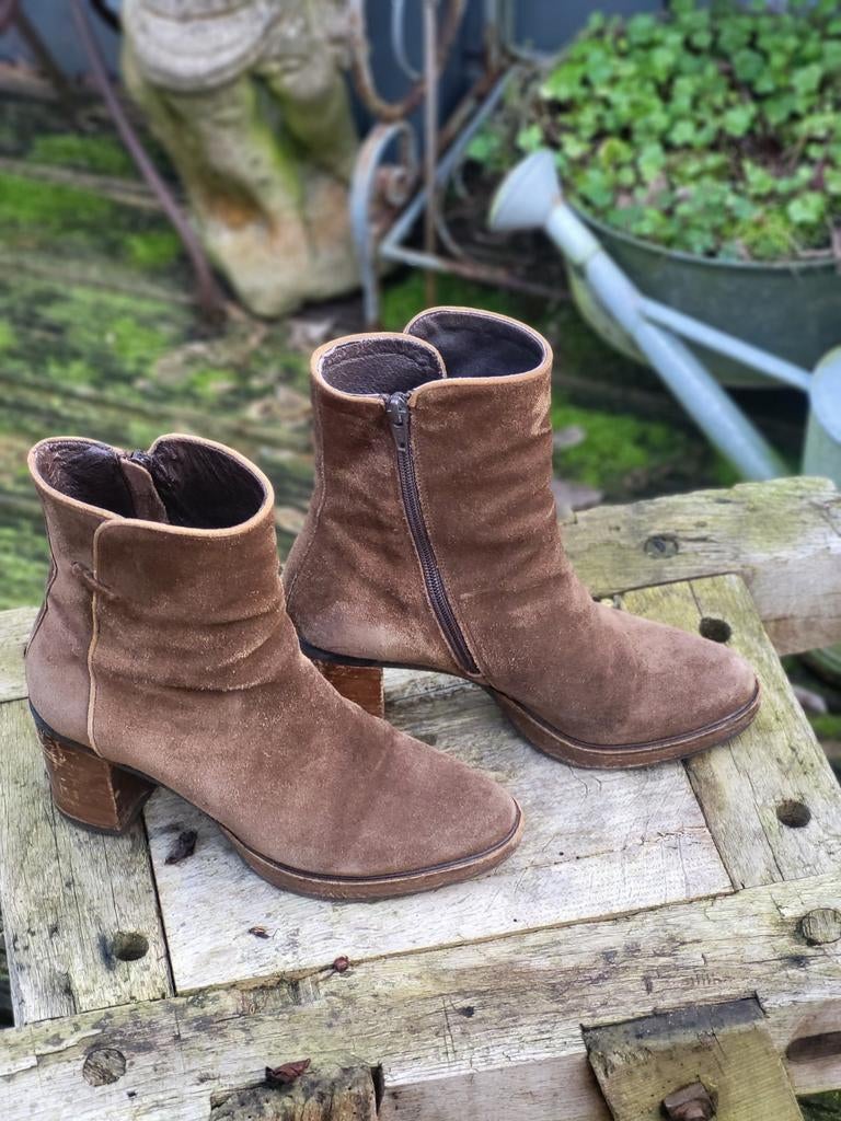 Via Vai suède bruine laarzen - Maat 37, Kleding | Dames, Schoenen, Via Vai, Bruin, Verzenden, Lage of Enkellaarzen