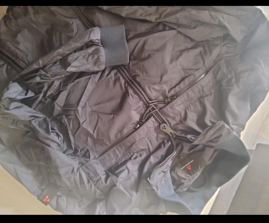 Peutery exclussief bomber jacket l"nieuw ca 450"nu 160€ vast, Ophalen, Zo goed als nieuw, Maat 52/54 (L), Blauw