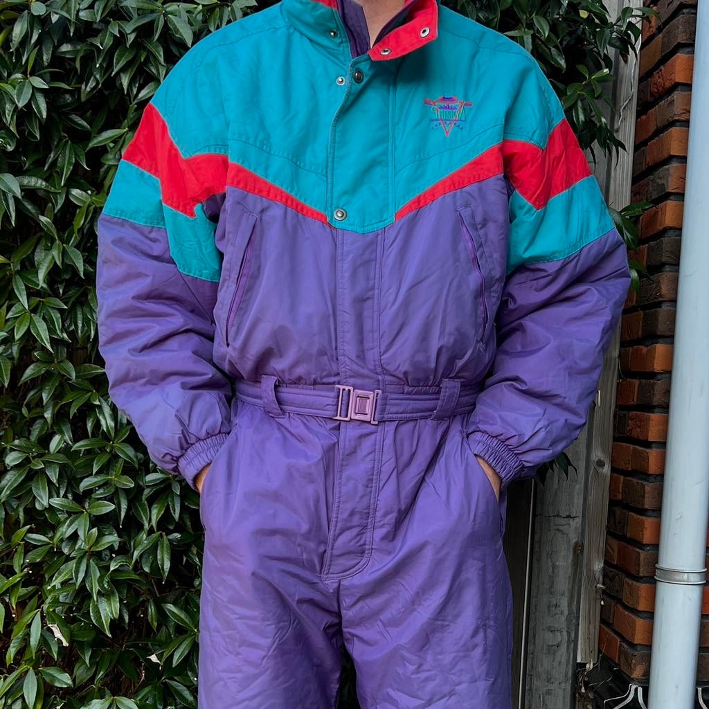 Vintage Retro Skipak (XL), Kleding | Heren, Wintersportkleding, Ophalen of Verzenden, Gedragen, Maat 56/58 (XL), Pak