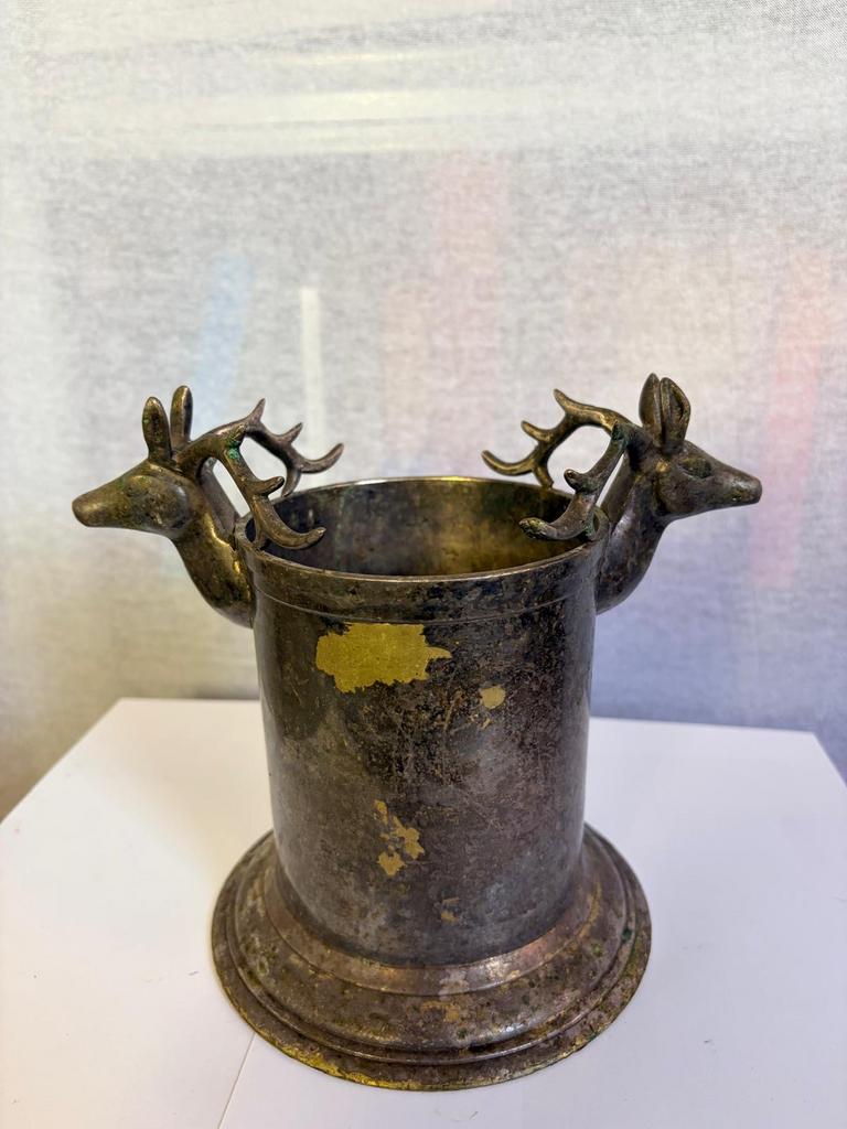 Vintage koeler met hertenkoppen, Ophalen of Verzenden