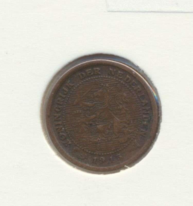 Nederland Halve cent 1915 Wilhelmina, Ophalen of Verzenden, Koningin Wilhelmina, Overige waardes, Losse munt