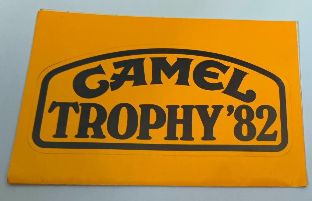 Sticker Camel Trophy '82, Verzamelen, Ophalen of Verzenden, Nieuw, Sport