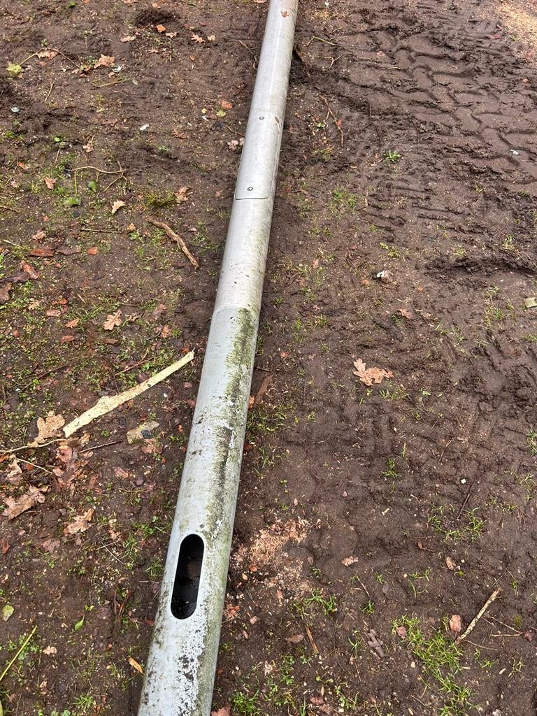 Lantaarnpaal lichtmast buitenlamp, Ophalen, Zo goed als nieuw, Aluminium