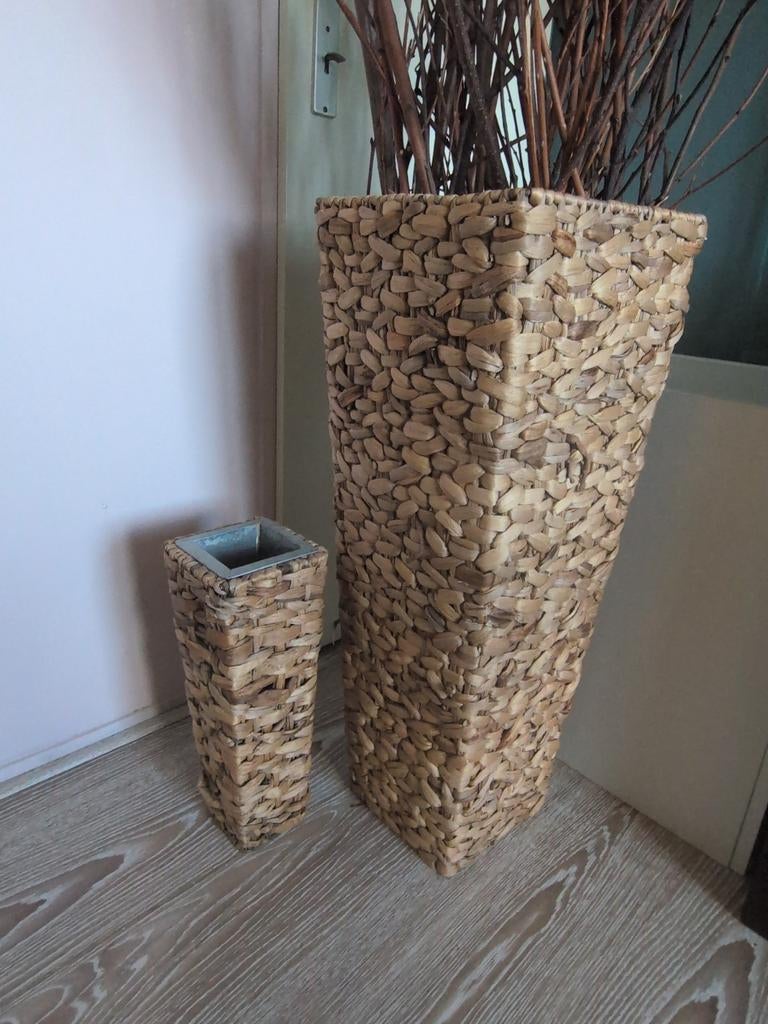 Set sfeervolle plantenbakken voor interieur of kantoor, Overige materialen, Gebruikt, Minder dan 60 cm, Vierkant