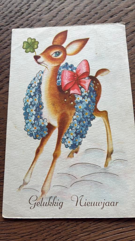 Jong hert.klaver en vergeetmijnietjes, Ophalen of Verzenden, 1940 tot 1960, Voertuig