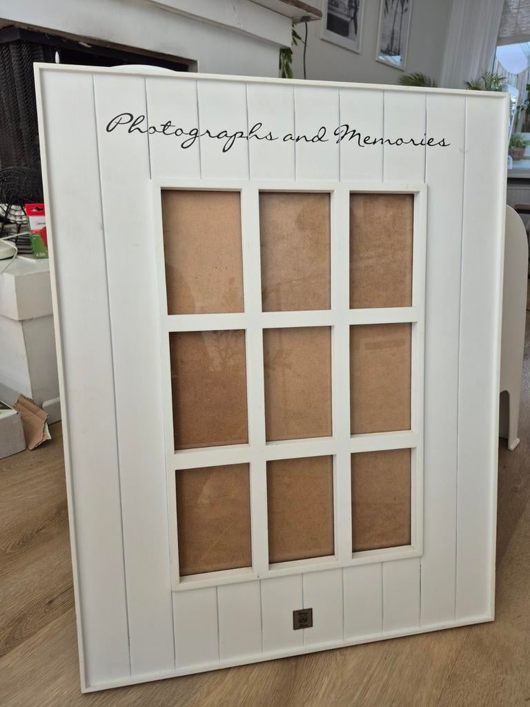 Witte fotolijst met 9 vakken riviera maison, Ophalen