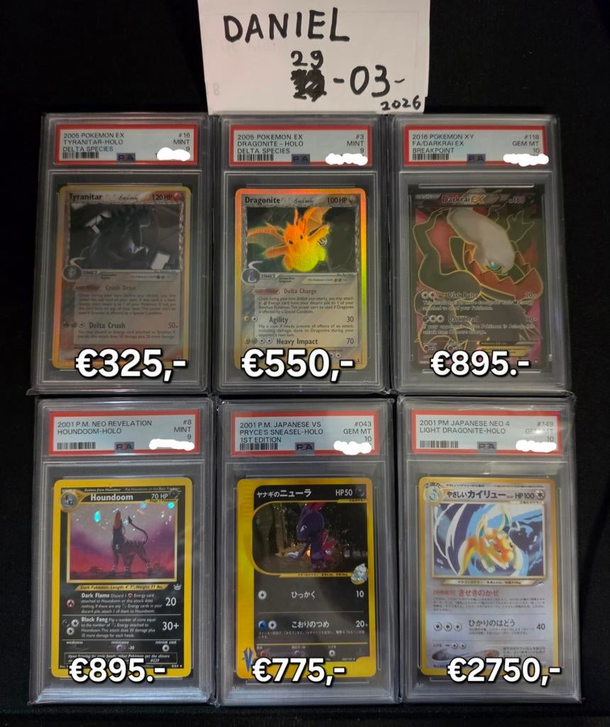 Pokemon PSA 7 8 9 10 Graded slabs kaarten Vintage Modern, Ophalen of Verzenden, Zo goed als nieuw, Losse kaart