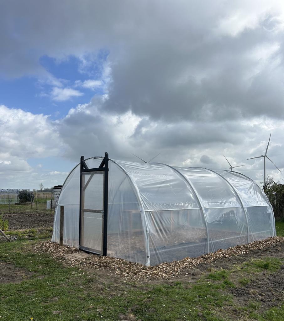 Tunnelkas 6x4m zgan met NIEUWE folie: klaar voor transport, Folie, Kweekkas, Zo goed als nieuw, Ophalen