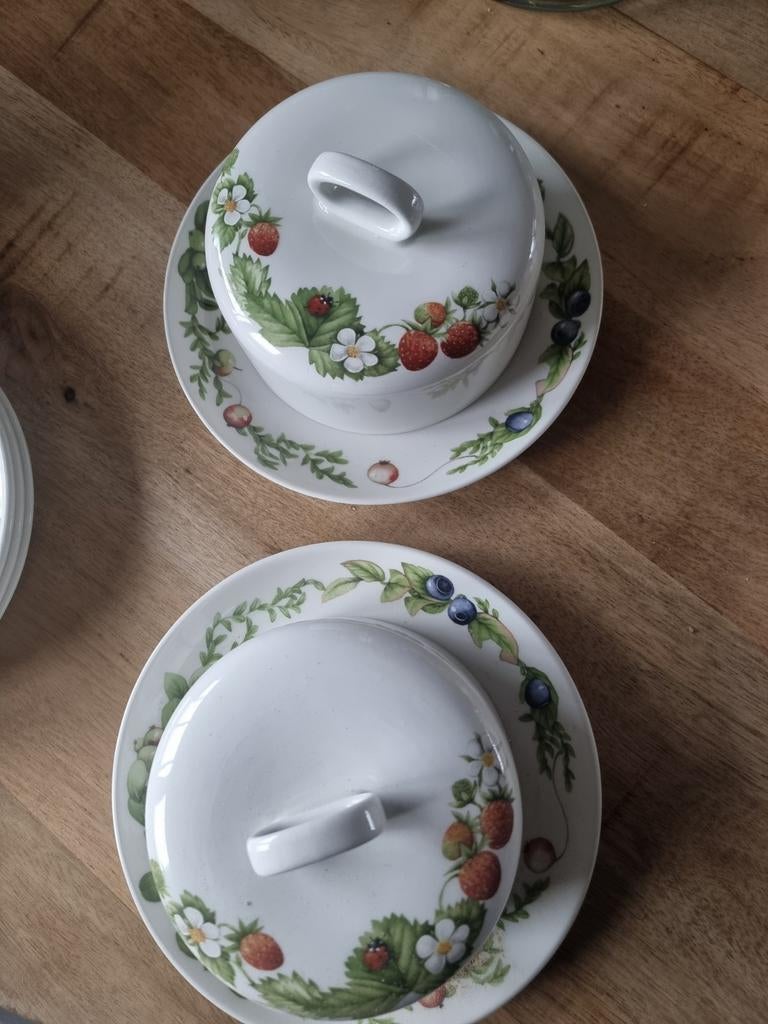 2 Marjolein Bastin botervloten met fruitdecoratie, Ophalen