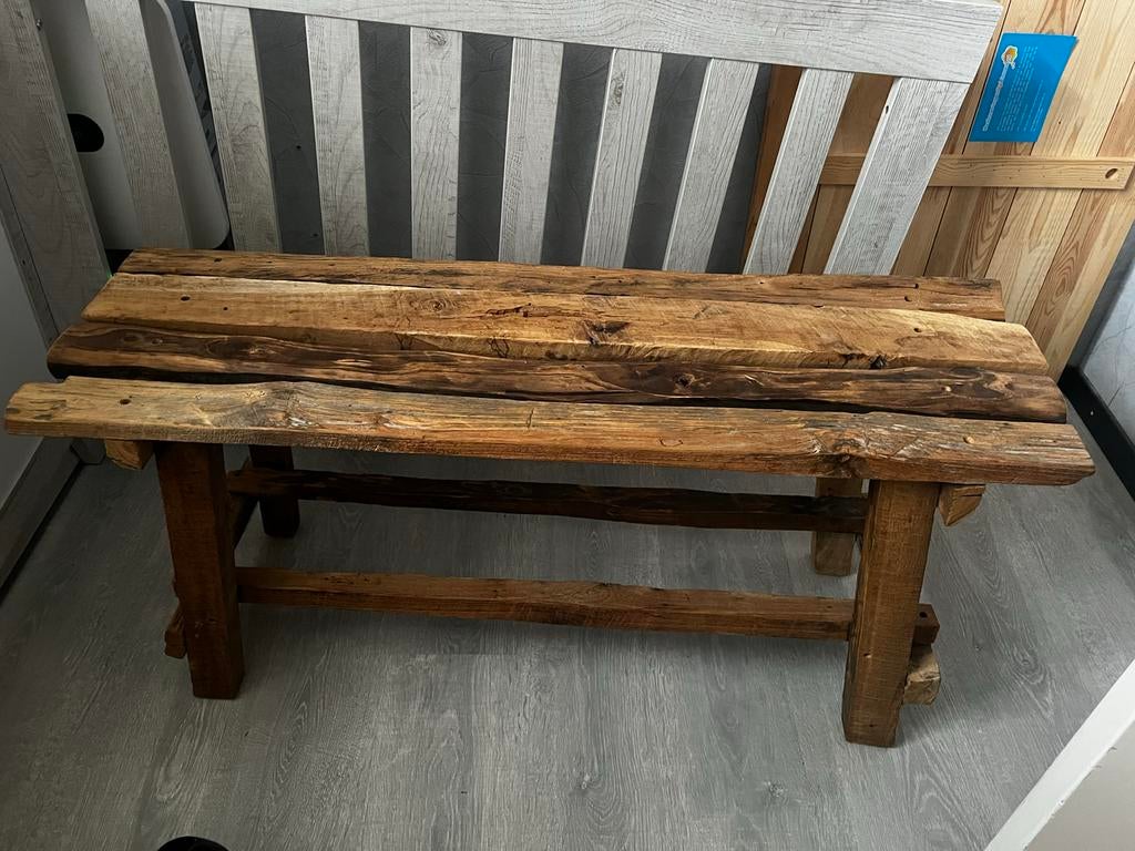 Houten bankje, Gebruikt, Bruin, Ophalen of Verzenden, Eén