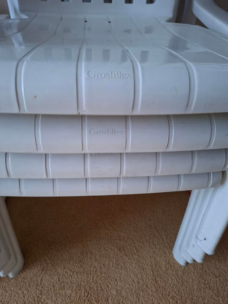 5 Luxe Jardin Stapelbare Tuinstoelen, Ophalen of Verzenden, Zo goed als nieuw, Kunststof, Stapelbaar