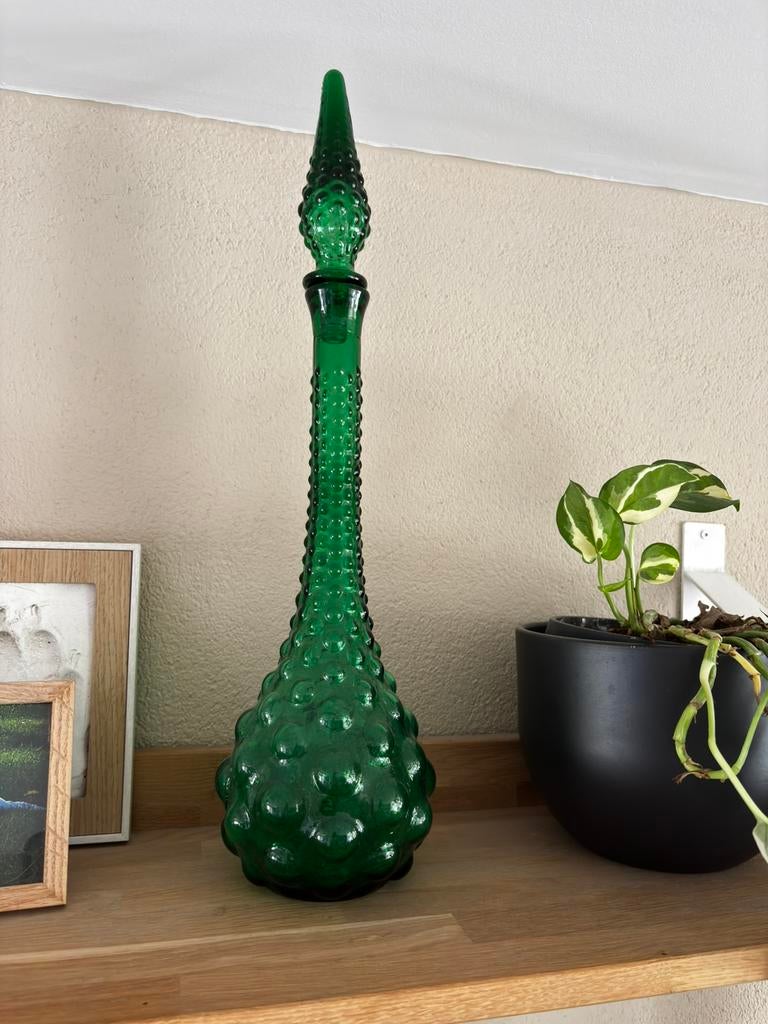 Mooie Empoli karaf, Overige kleuren, Ophalen of Verzenden, Minder dan 50 cm, Glas