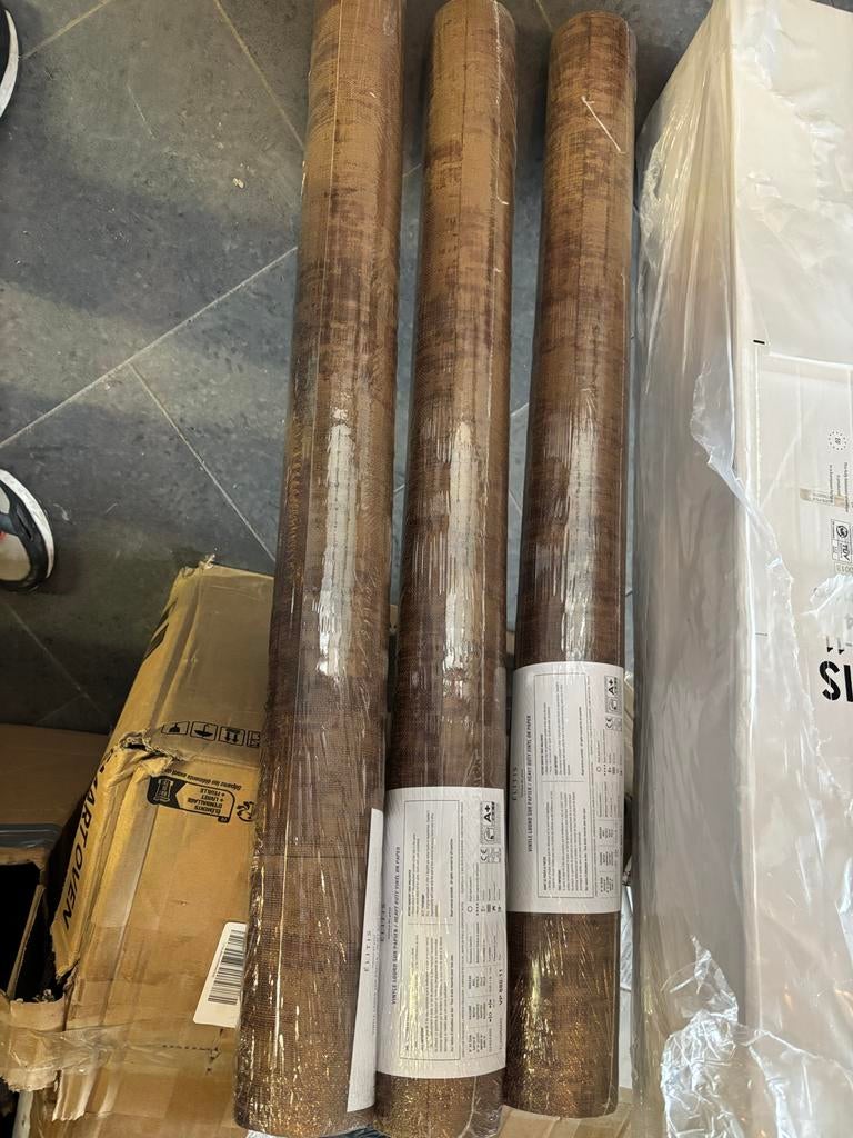 3 rollen Élitis Eldorado Atelier d'artiste behang nieuw, Ophalen of Verzenden, 25 tot 50 m², Bruin