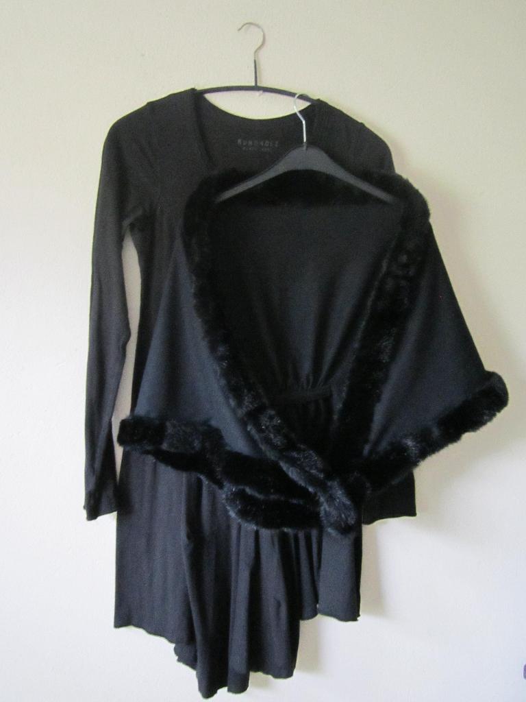 Rundholz tuniek/jurk maat 40/42 met bijpassende omslag/sjaal, Maat 38/40 (M), Verzenden, Zwart, Rundholz