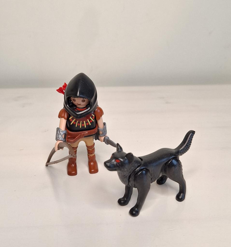 Playmobil ad23 Krijger met wolf, Ophalen of Verzenden, Zo goed als nieuw