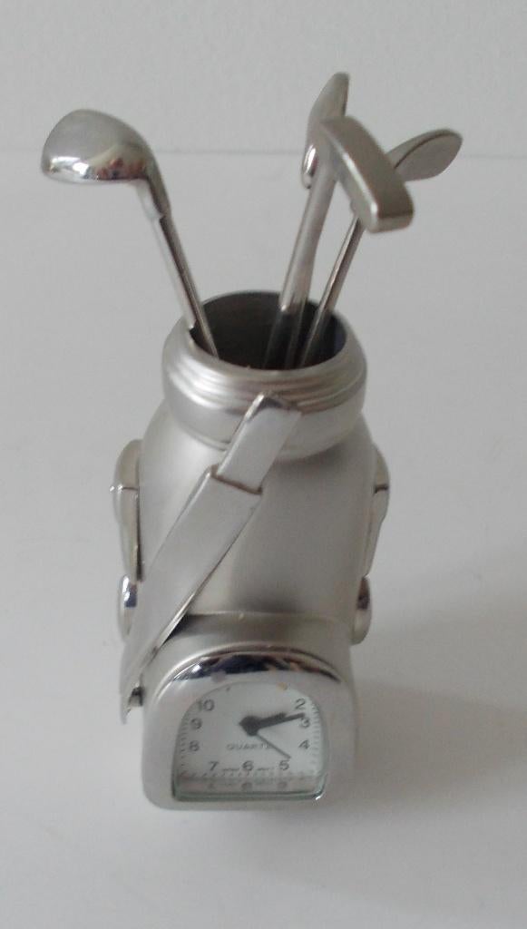 Golf miniatuur setje met 4 losse sticks + klokje (nieuw), Sport en Fitness, Golf, Ophalen of Verzenden, Nieuw, Overige typen