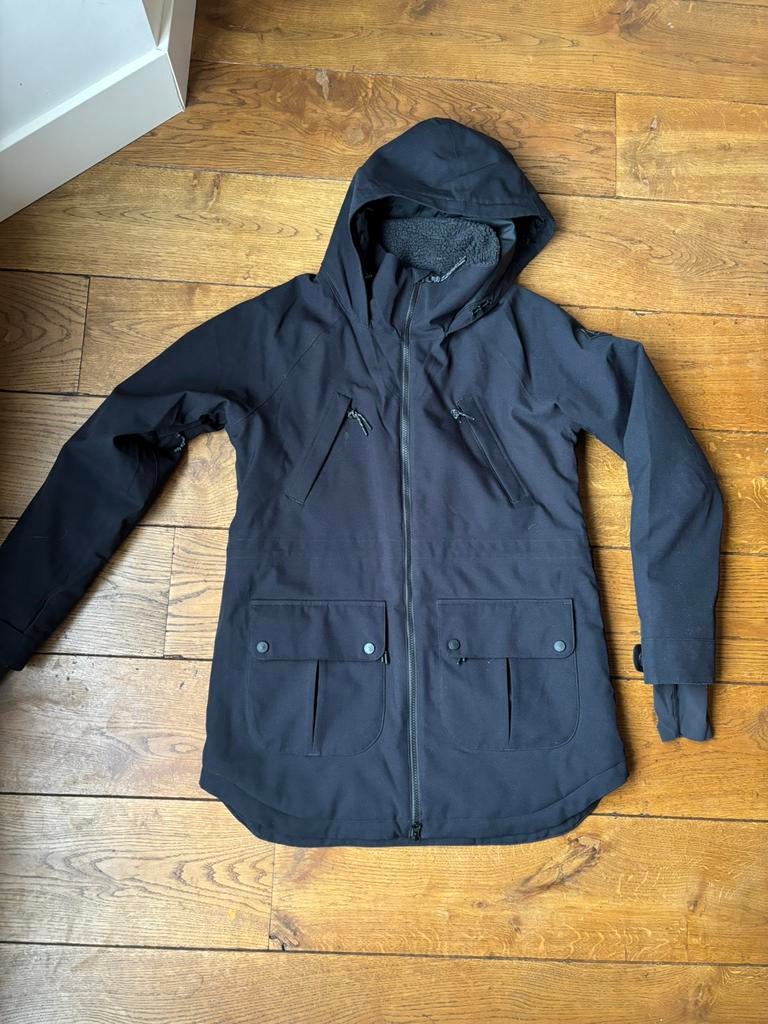 Hele mooie zwarte Burton snowboard ski jas in maat M, Ophalen of Verzenden, Zo goed als nieuw, Jack