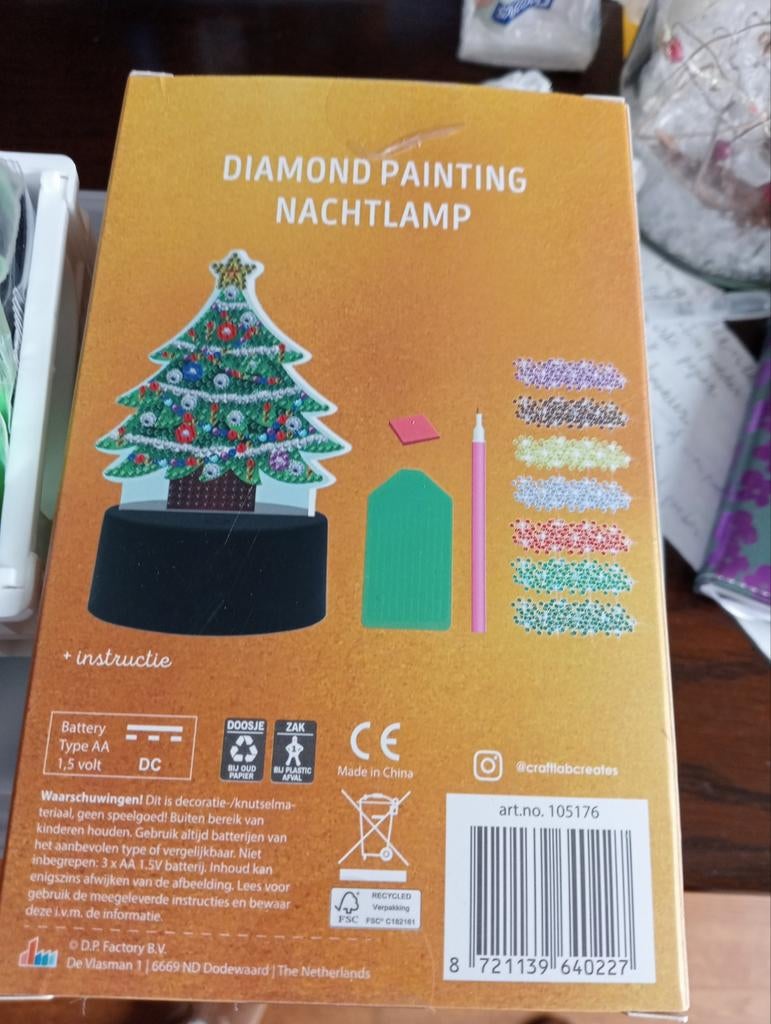 Diamond Painting nachtlampje op batterijen, Ophalen, Knutselwerk