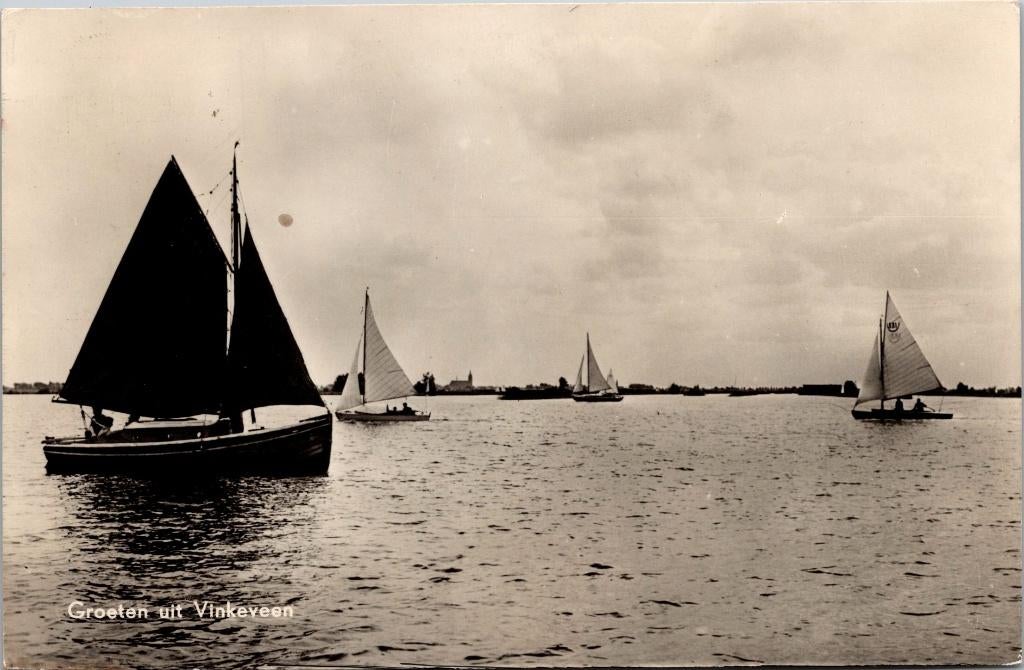 Groeten uit Vinkeveen - 2 ansichtkaarten, Verzamelen, Ansichtkaarten | Nederland, Verzenden, 1960 tot 1980, Gelopen, Utrecht