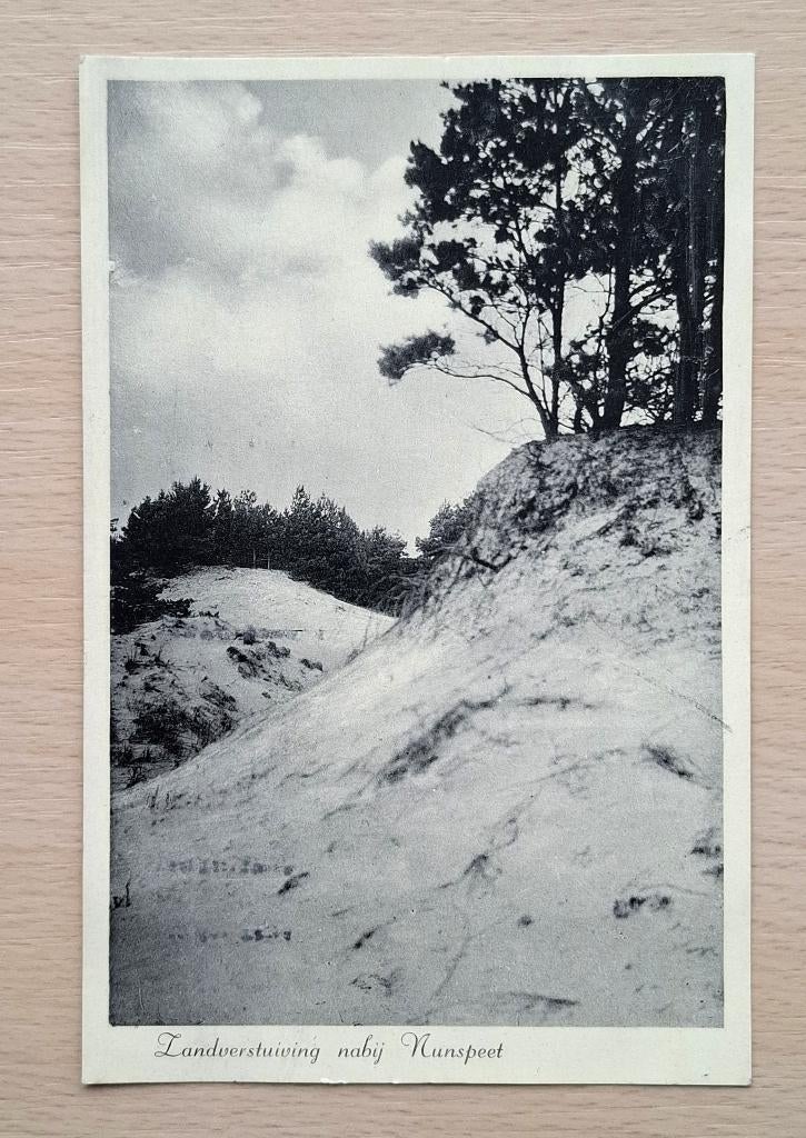 Ansichtkaart uit 1936: Zandverstuiving nabij Nunspeet, Verzenden, 1920 tot 1940, Gelopen, Gelderland
