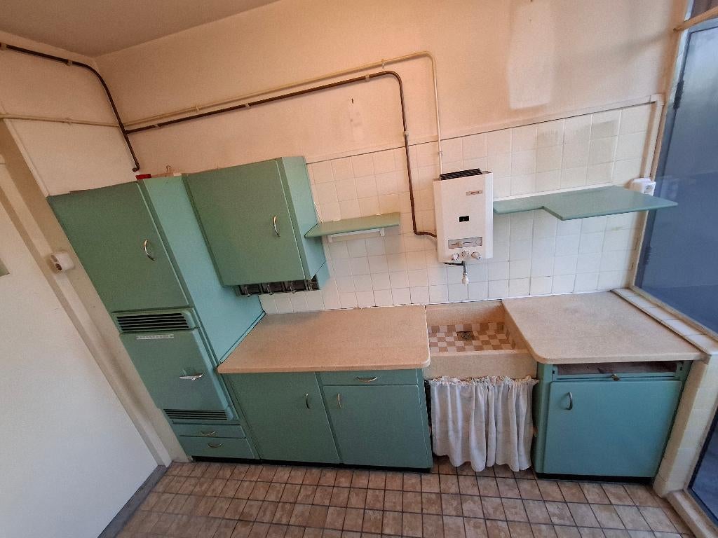 Bruynzeel keuken, origineel Piet Zwart jaren '50, Ophalen, Gebruikt, Graniet of Steen, Enkelwandige keuken