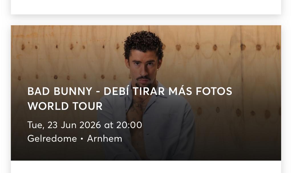 Bad Bunny staanplaats, Eén persoon, Juni